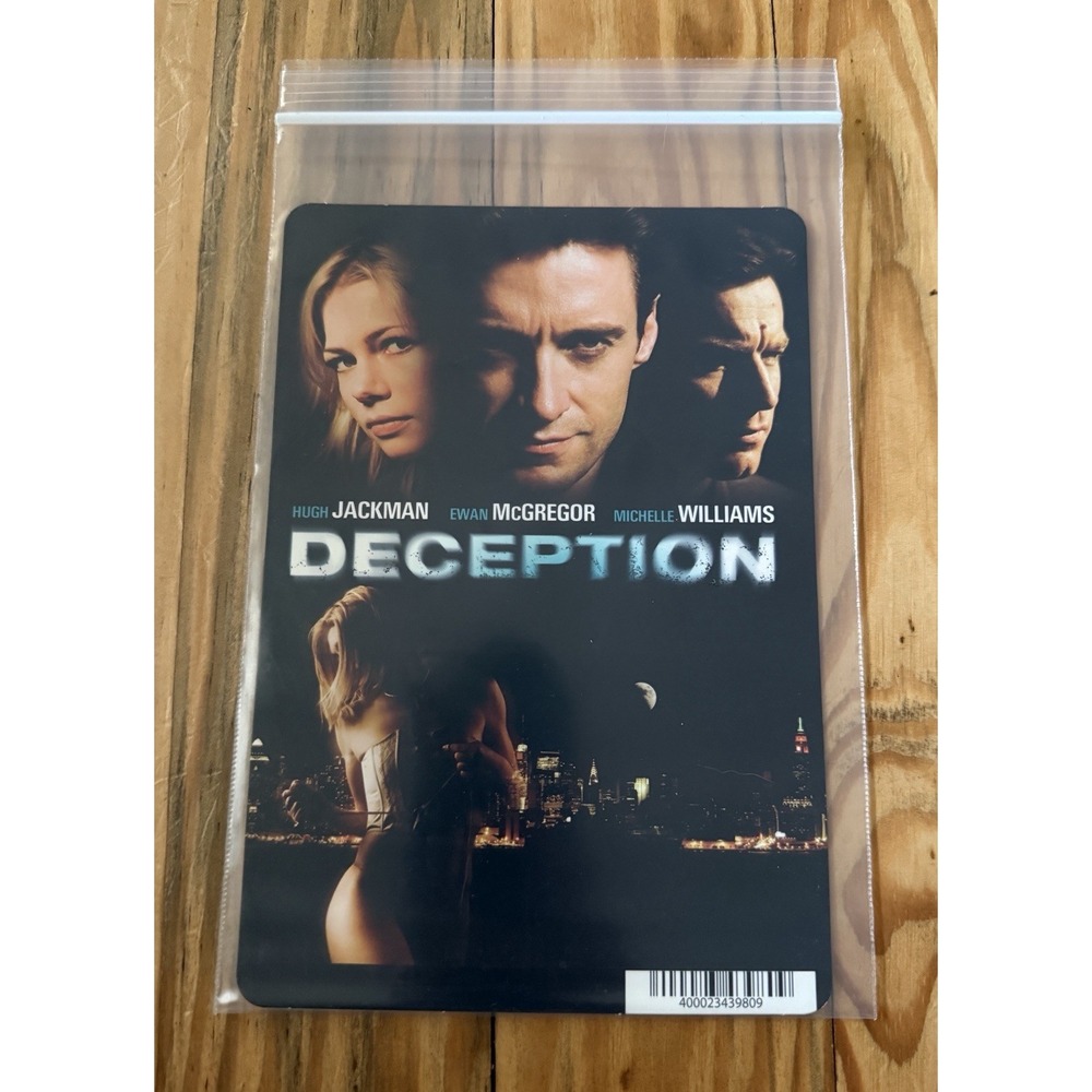DECEPTION - BLOCKBUSTER VIDEO BACKER CARD 5"X8"
